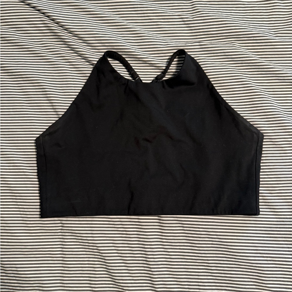 Girlfriend Collective Black Halter bra